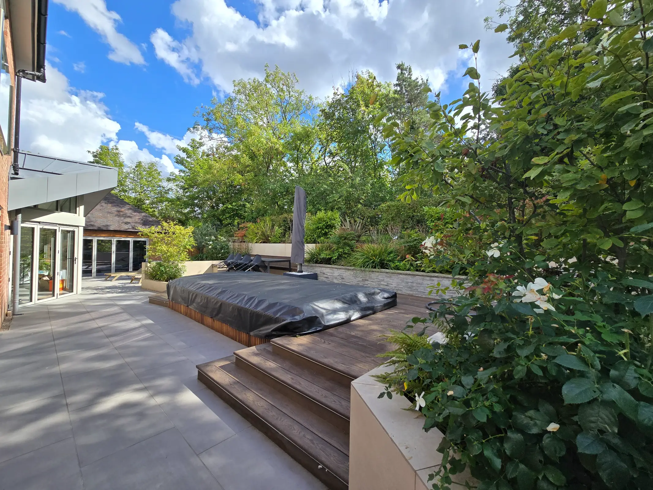 Garden maintenance project showing a clean and tidy outdoor space