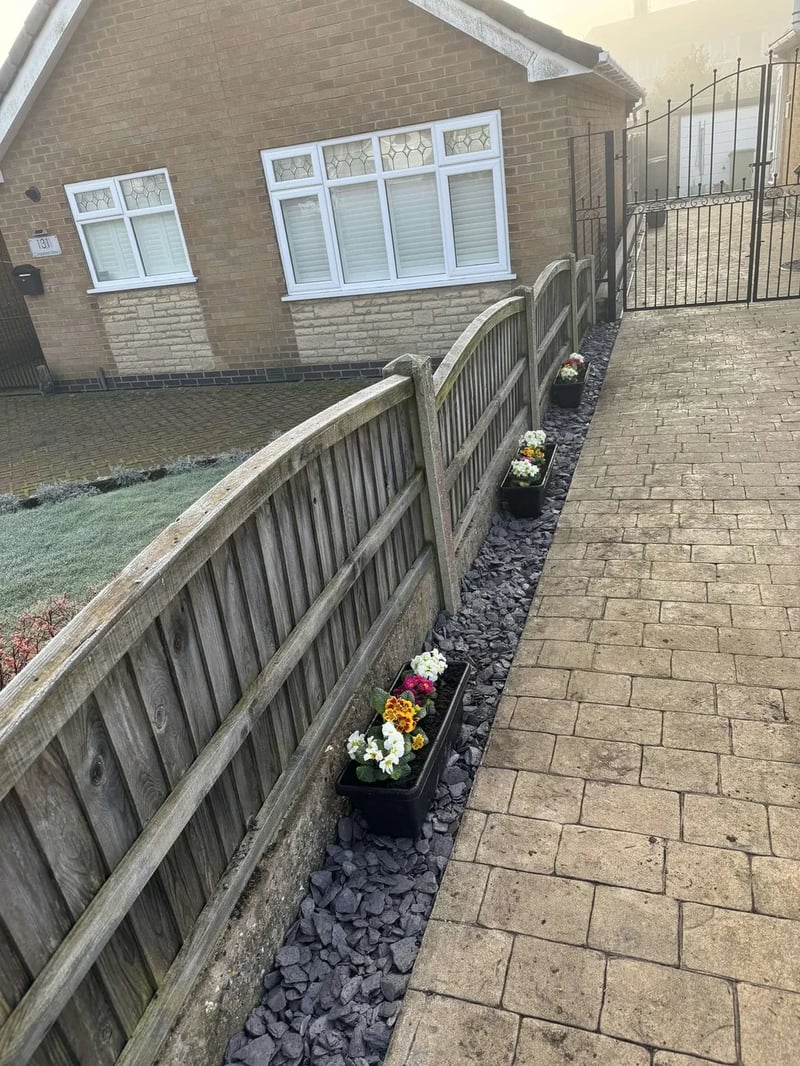 Complete garden makeover with fresh turf and planted borders in Chellaston